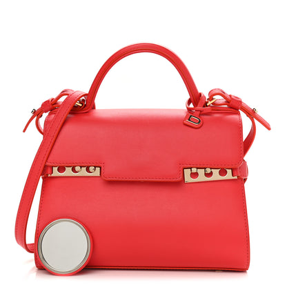 Delvaux Calfskin Mini Tempete Satchel Red 1 of 10