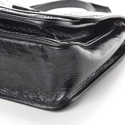 Saint Laurent Crinkled Calfskin Matelasse Monogram Medium Niki Chain Satchel Black 8 of 8