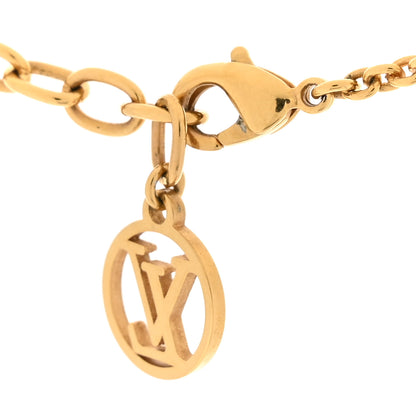 Louis Vuitton Metal Crystal LV Iconic Necklace Gold 4 of 7