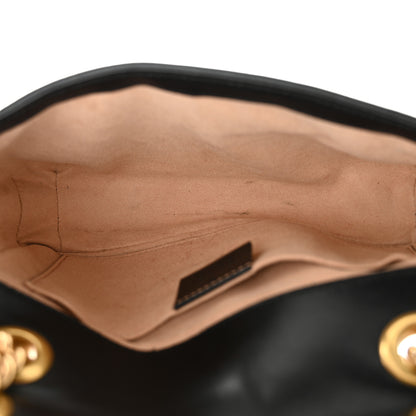 Gucci Calfskin Matelasse Mini GG Marmont Shoulder Bag Black 5 of 13