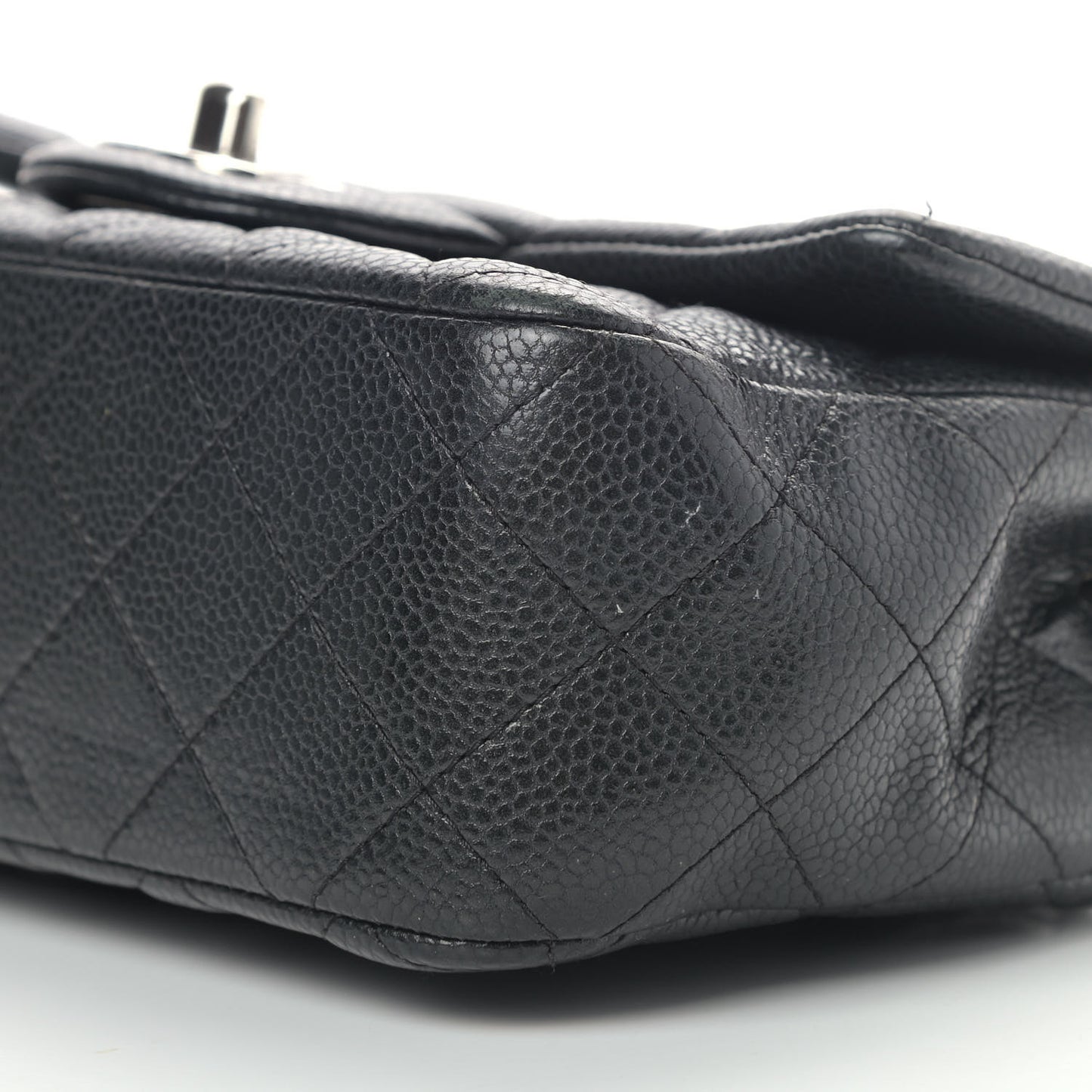 Caviar Quilted Mini Rectangular Flap Black