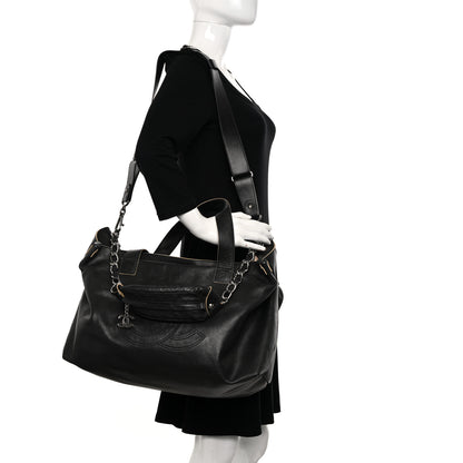 Chanel Lambskin Edgy XL Tote Black 2 of 17