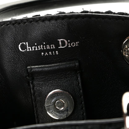 Christian Dior Metallic Tweed Small Diorissimo Black Silver 7 of 11
