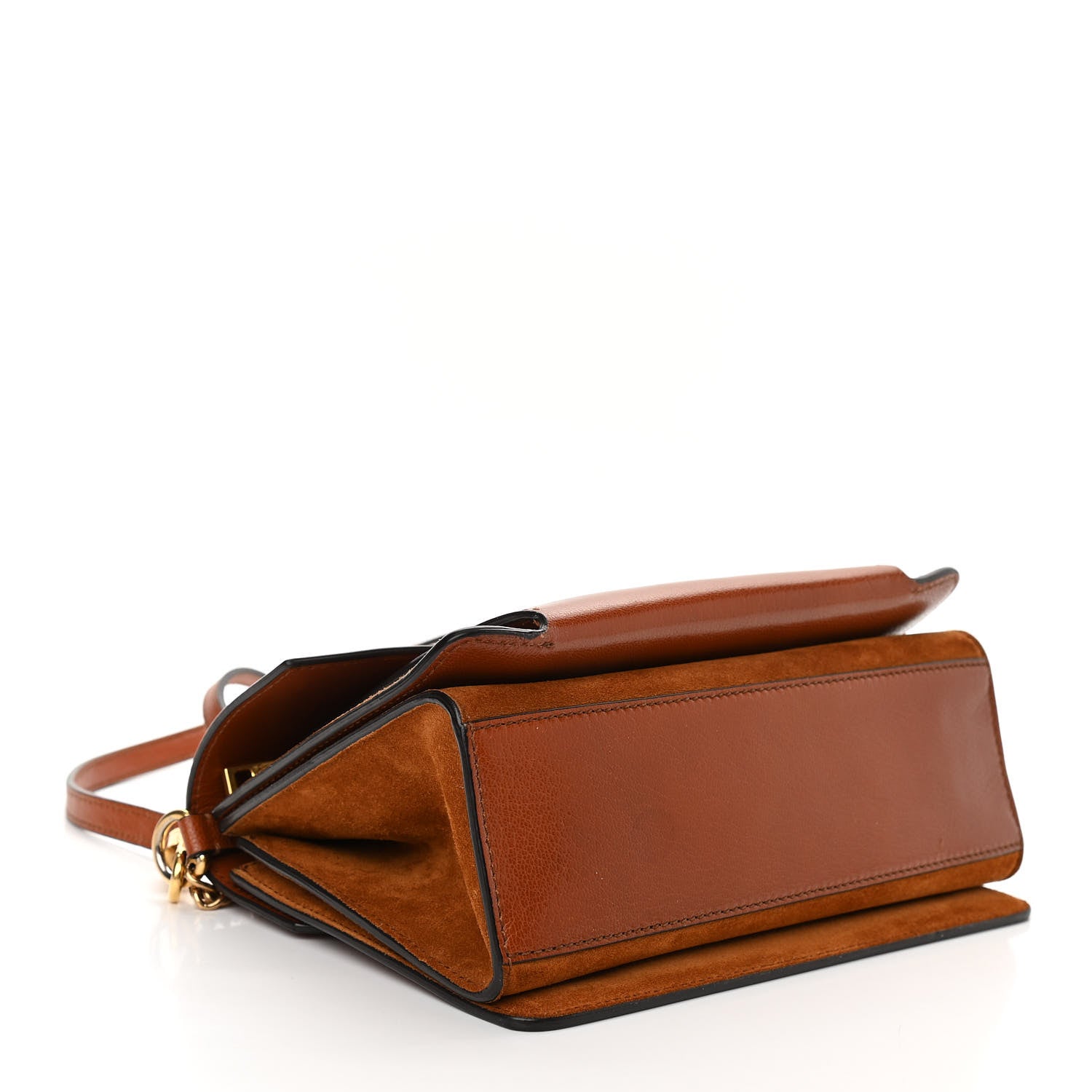 Givenchy Goatskin Suede Small GV3 Shoulder Bag Amber Mastic 4 of 16