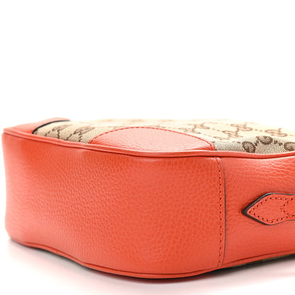 Gucci Monogram Dollar Calfskin Mini Bree Messenger Bag Beige Ebony Sun Orange 9 of 9