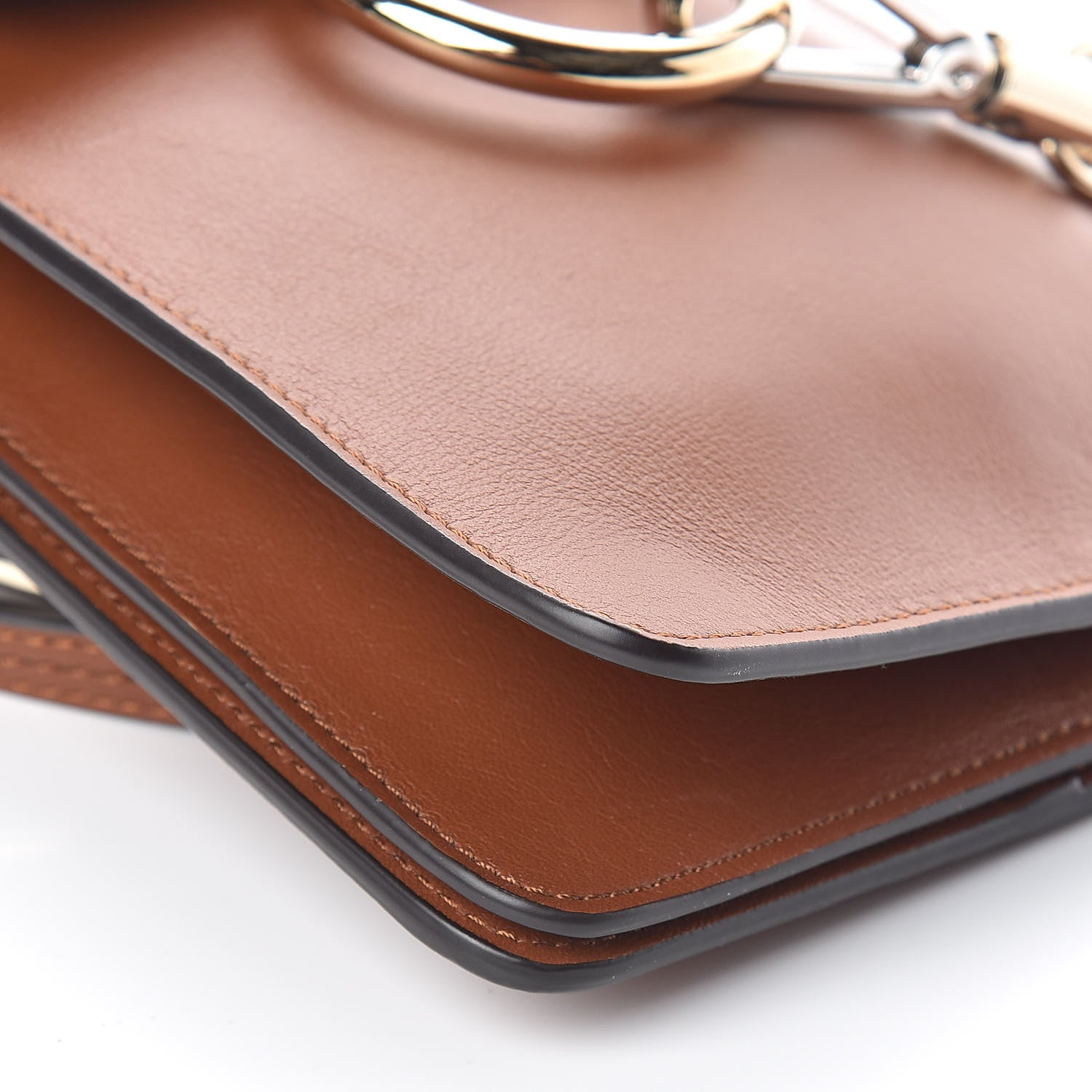Chloe Suede Calfskin Mini Faye Bracelet Bag Tobacco 8 of 9
