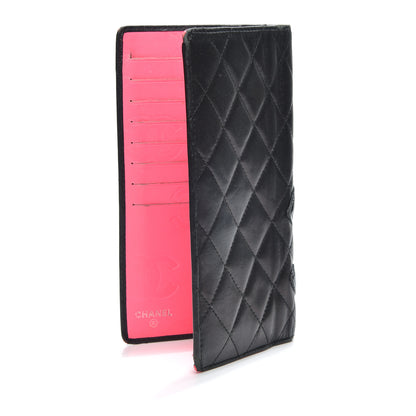 Chanel Calfskin Quilted Cambon Yen Wallet Black 2 of 15