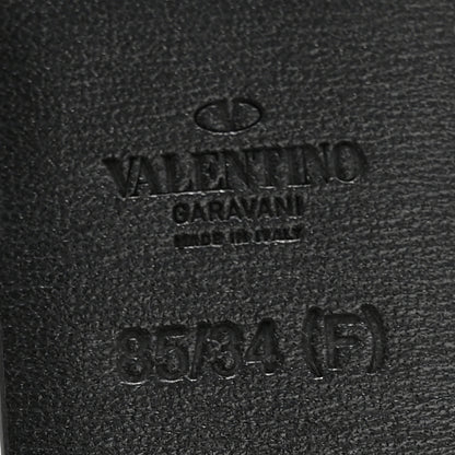 Valentino Garavani Glossy Calfskin VLogo Reversible 30mm Belt 85 34 Saddle Brown Black 7 of 10