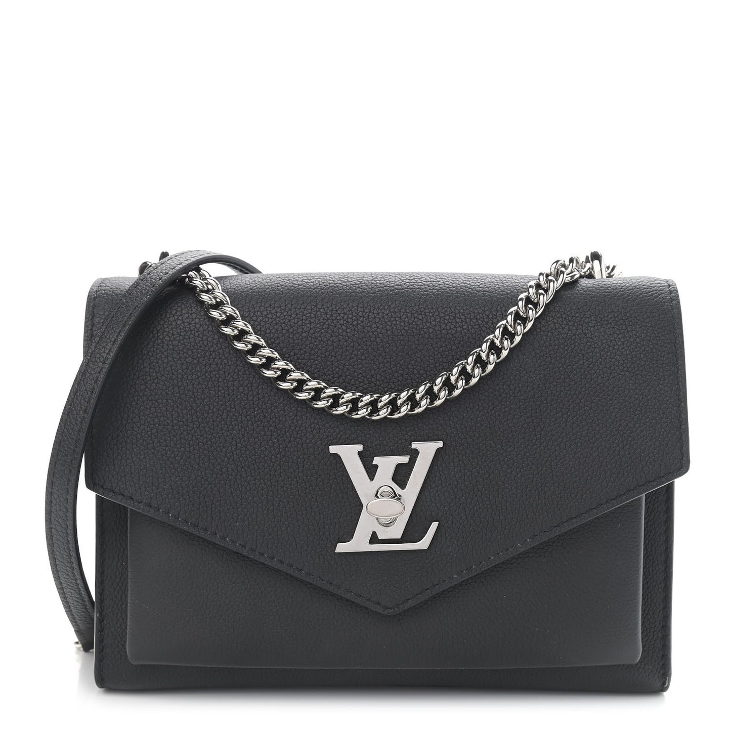 Soft Calfskin Mylockme Chain Bag BB Black