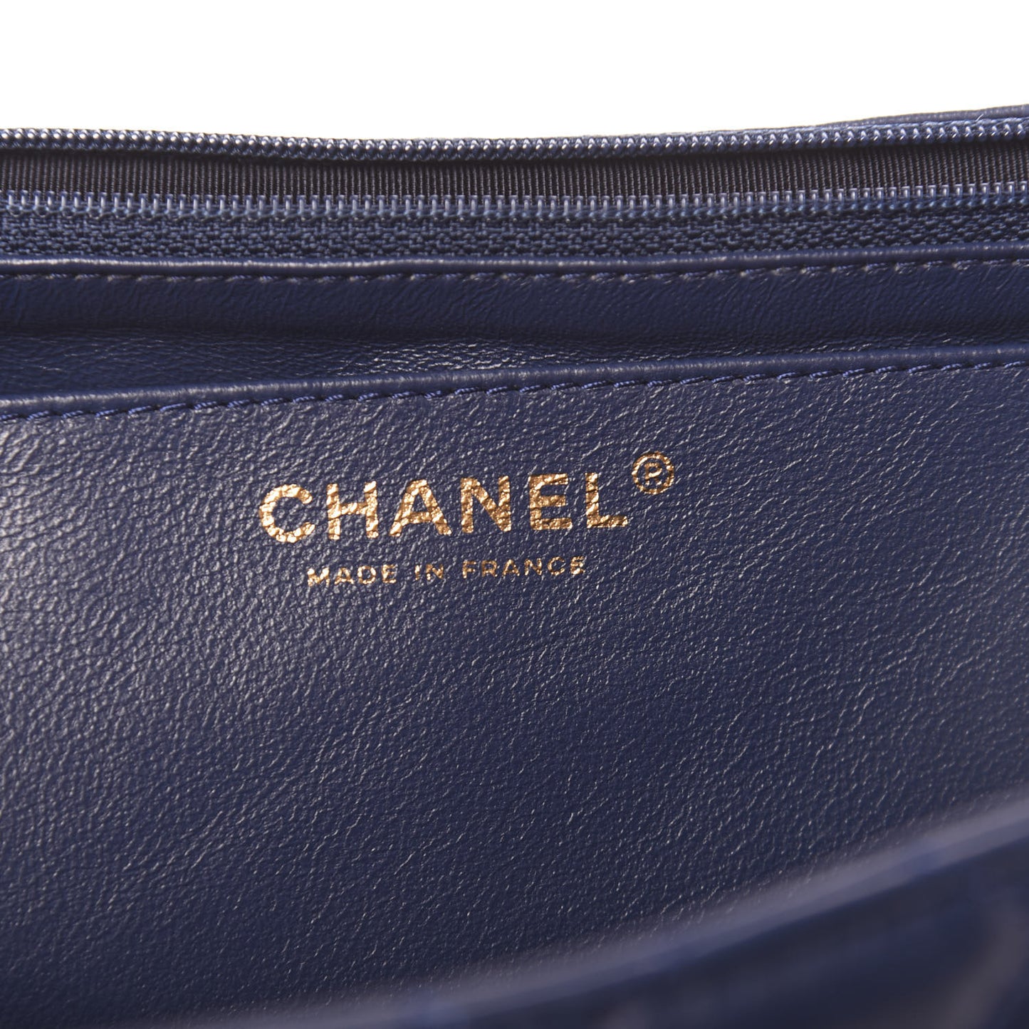 Lambskin Quilted Maxi Single Flap Dark Blue