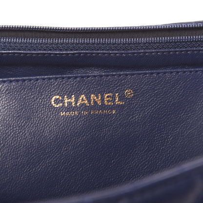 Chanel Lambskin Quilted Maxi Single Flap Dark Blue 6 of 12
