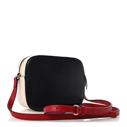 Gucci Dollar Calfskin Bi-Color Small Soho Disco Bag Mystic White Black 2 of 10