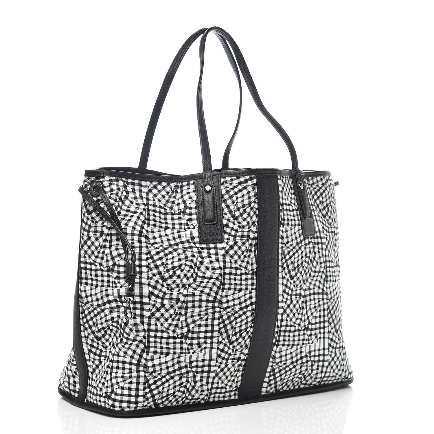 MCM Visetos Large Liz Reversible Shopper Tote Black 6 of 15