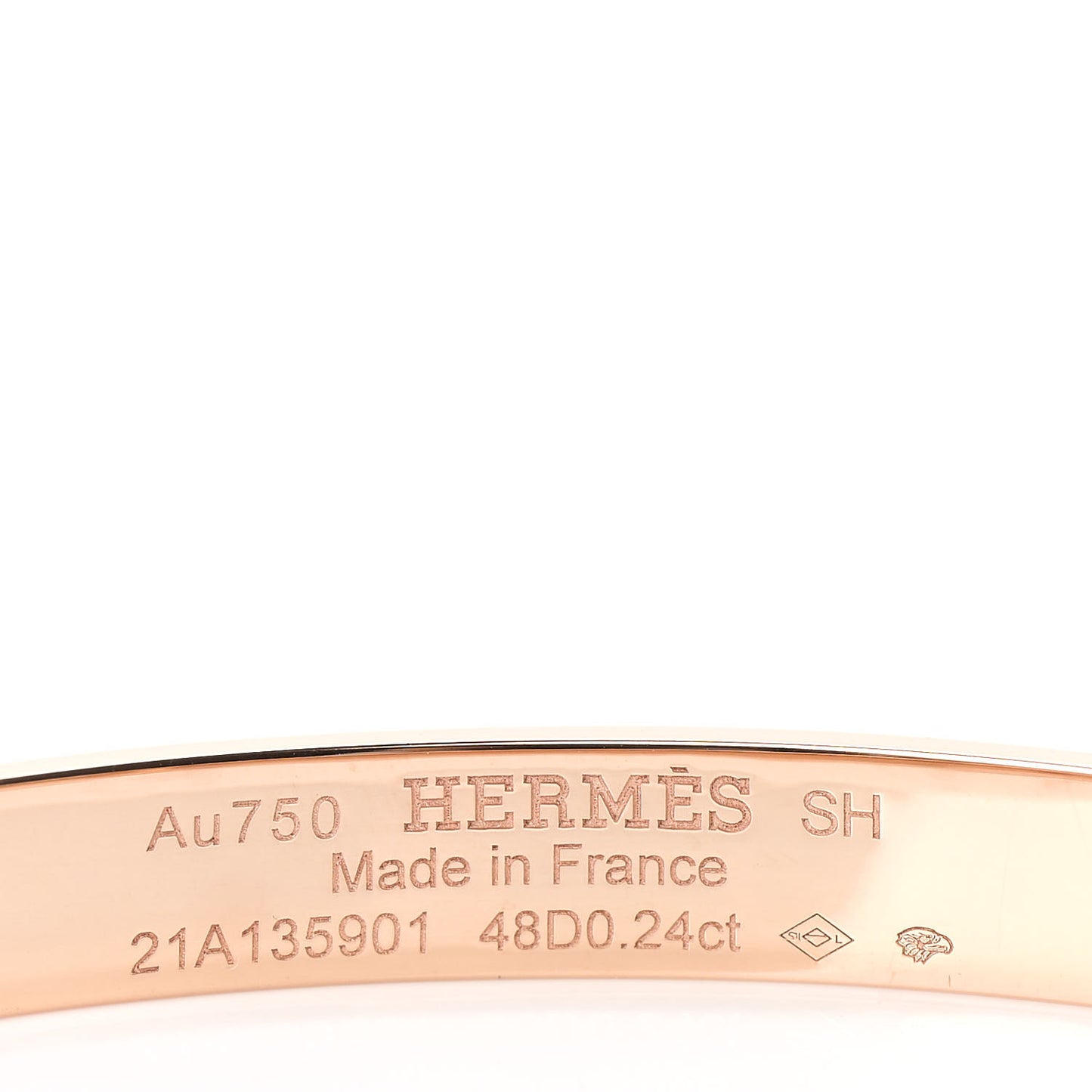 18K Rose Gold Diamond PM Collier De Chien Bracelet SH
