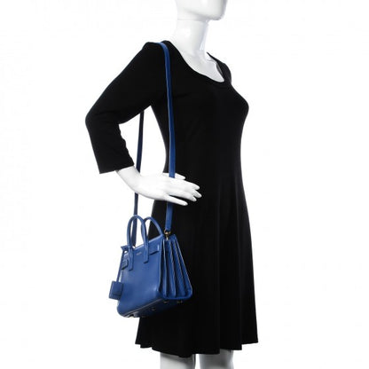 Saint Laurent Calfskin Nano Sac De Jour Royal Blue 2 of 12