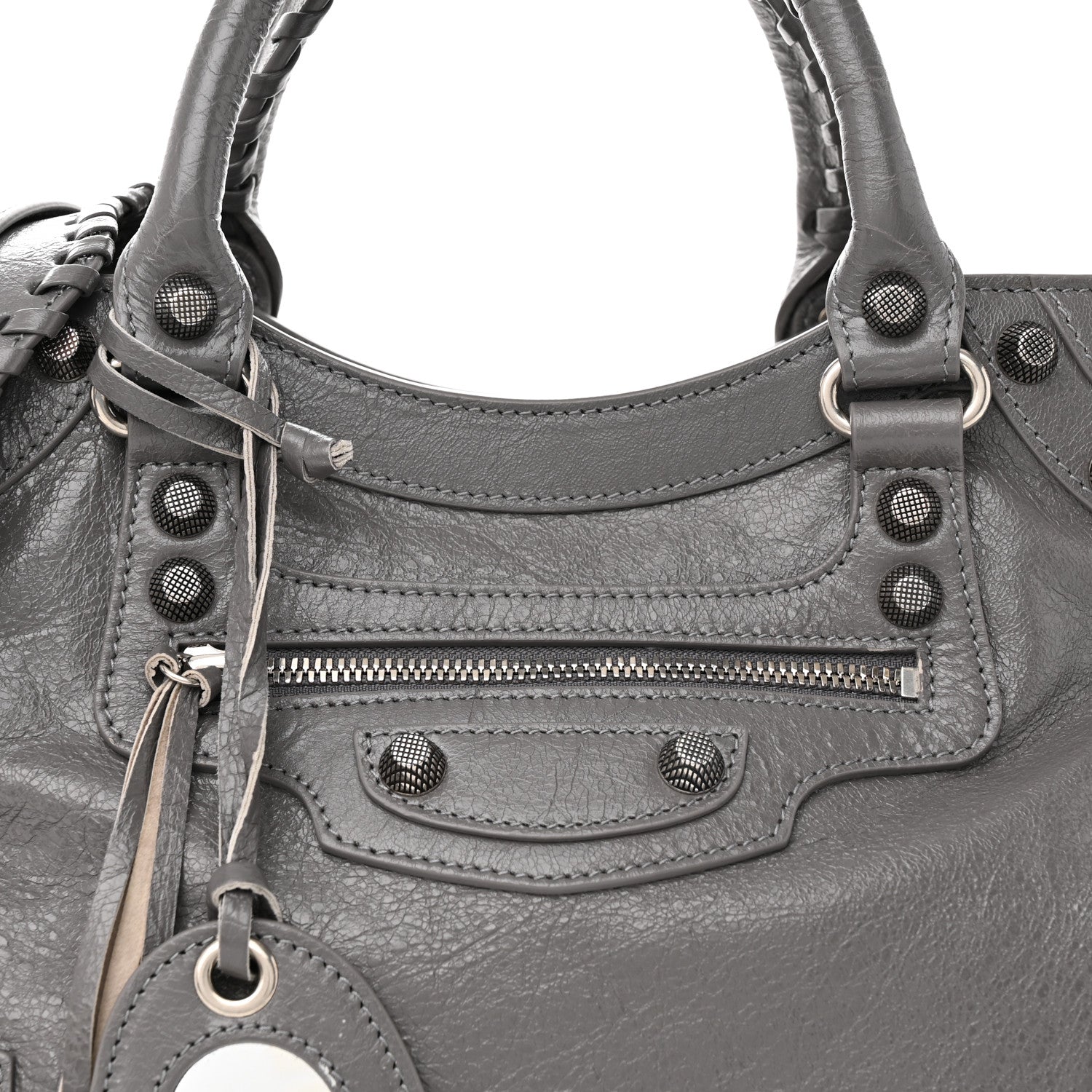 Balenciaga Agneau Arena Neo Cagole City Handbag Dark Grey 8 of 13