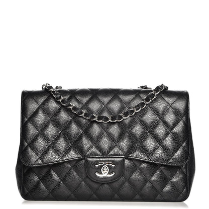 Chanel Caviar Quilted Jumbo Single Flap Black 1 of 7