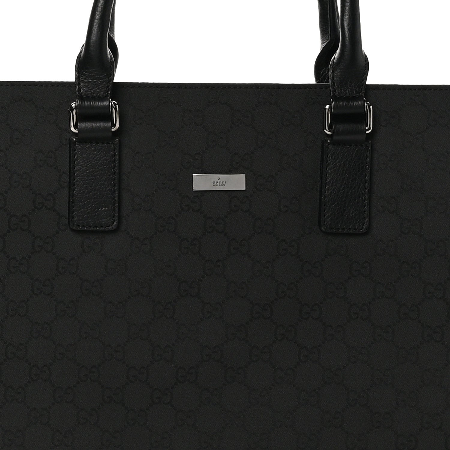 Gucci Nylon Monogram Executive Bag Black 9 of 11