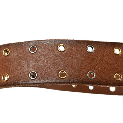 Gucci Faded Calfskin Grommet Double G 40mm Belt 65 26 Cuir 6 of 6