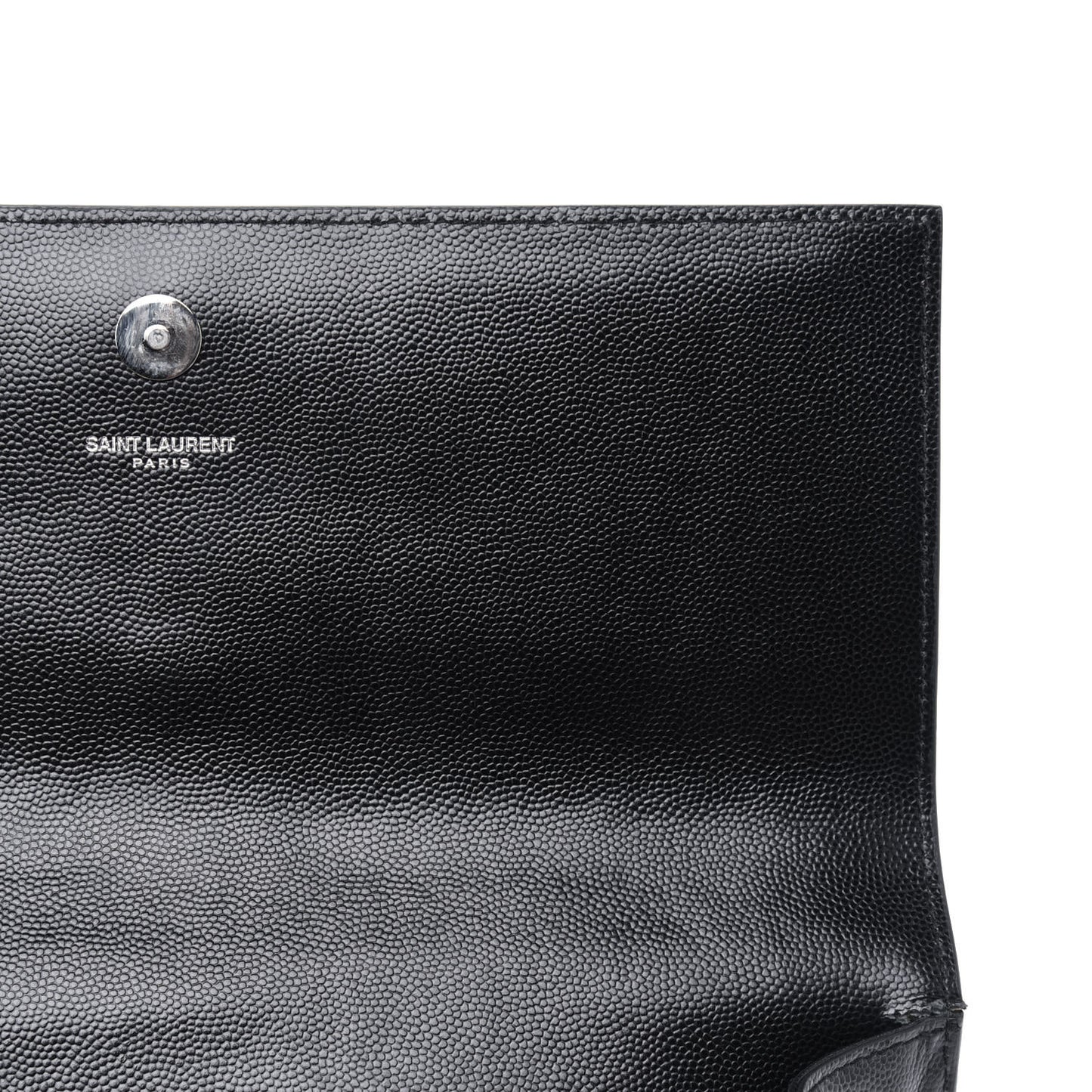 Grain De Poudre Classic Monogram Studded Clutch Black