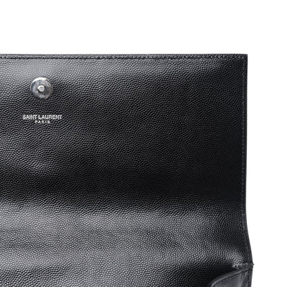 Saint Laurent Grain De Poudre Classic Monogram Studded Clutch Black 10 of 18