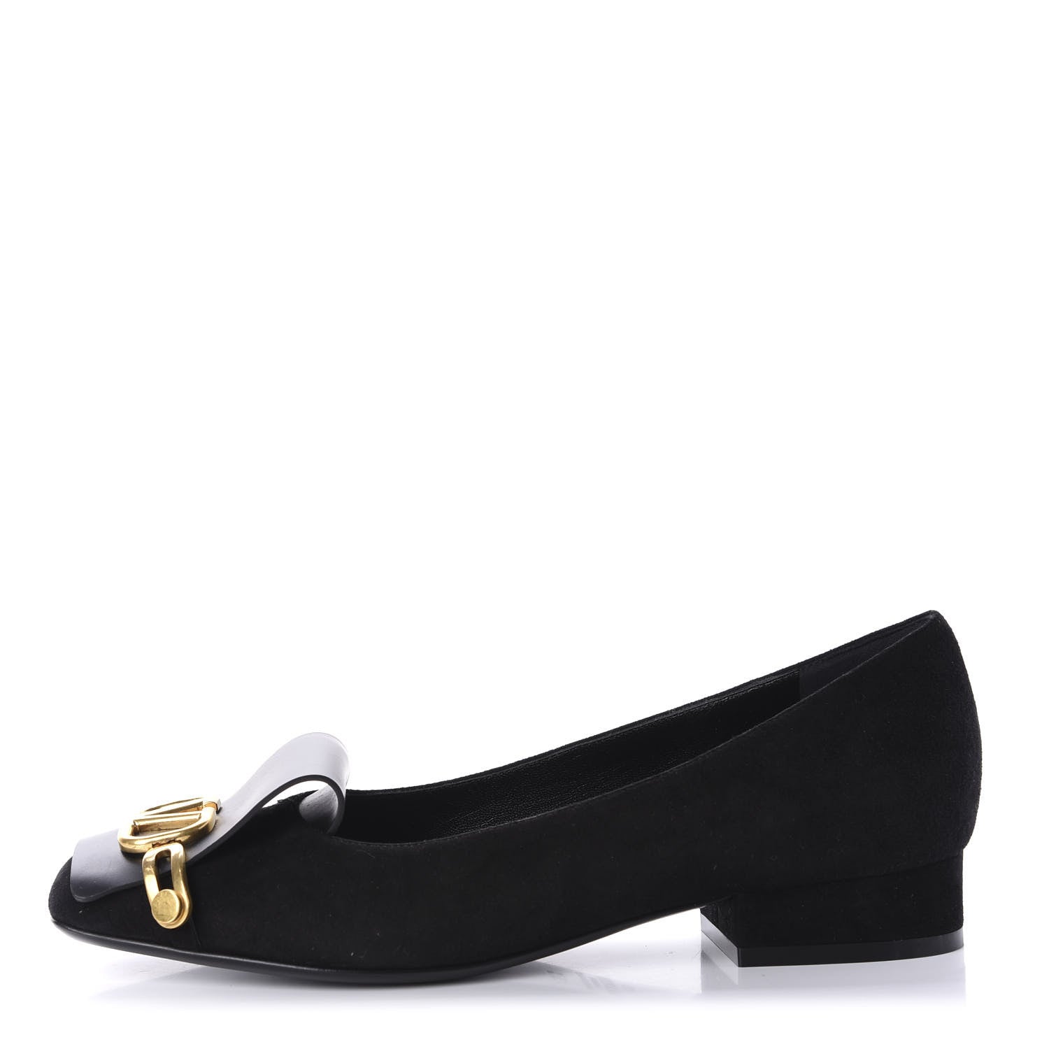 Valentino Garavani Suede Vlogo Club Loafers 37.5 Black 1 of 10