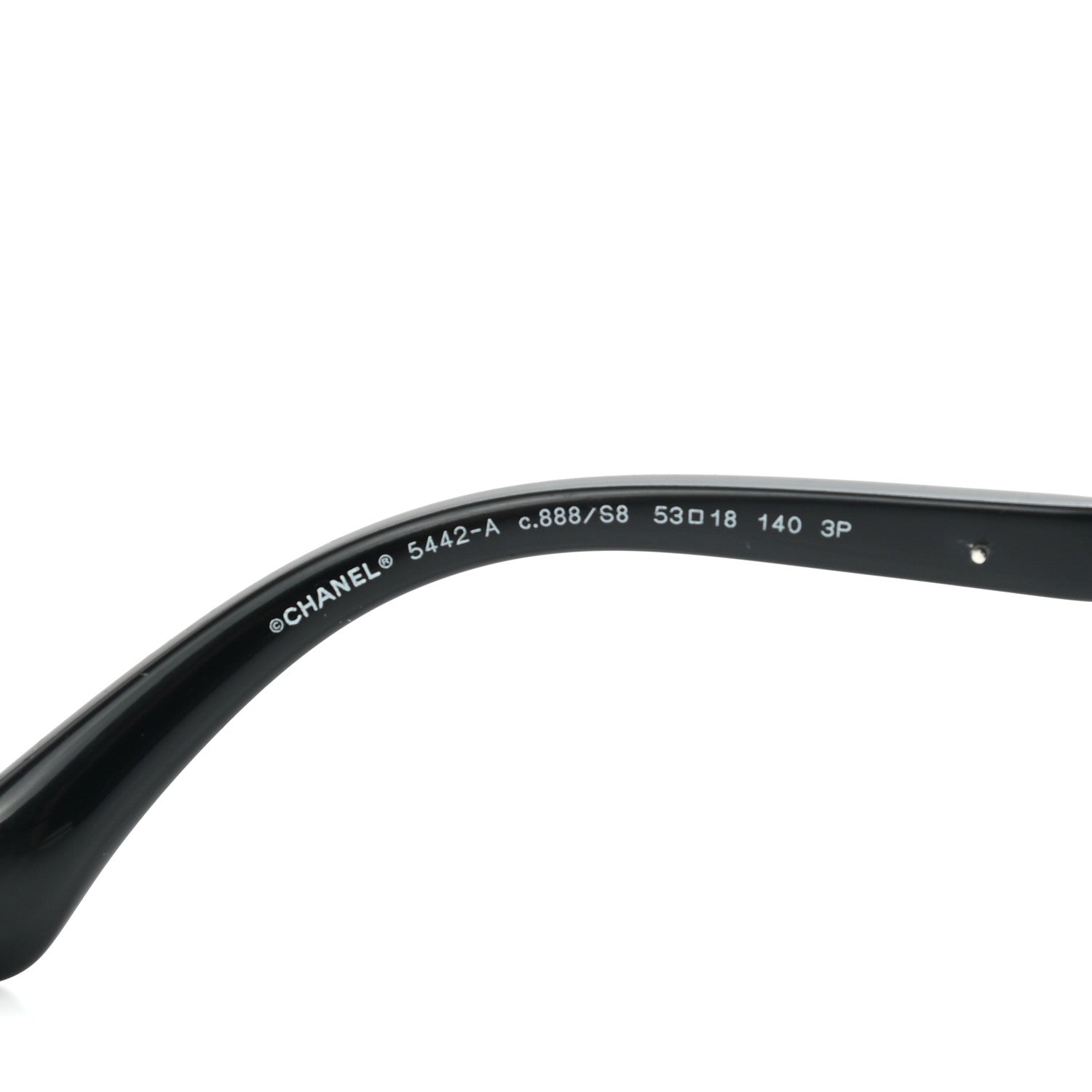 Chanel Acetate Metal Polarized Rectangle Sunglasses 5442 Black 7 of 8