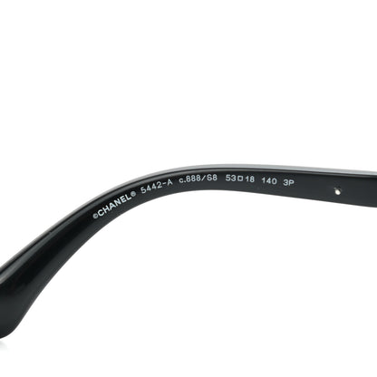 Chanel Acetate Metal Polarized Rectangle Sunglasses 5442 Black 7 of 8