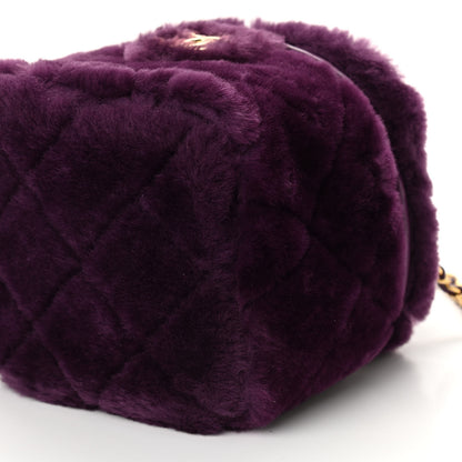 Chanel Shearling Lambskin Quilted Small Vanity Case Purple 10 of 11