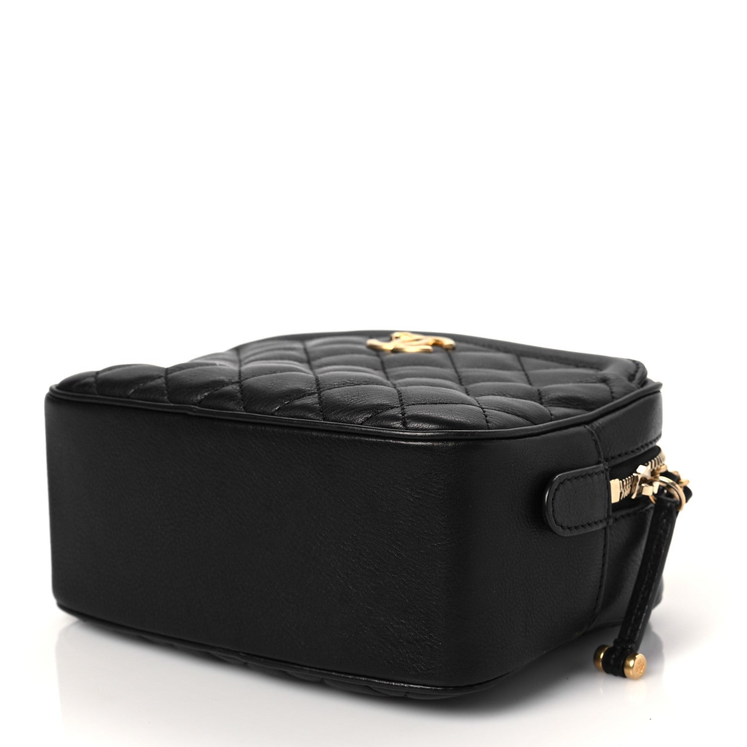 Chanel Calfskin Quilted CC Small Vanity Case Black 7 of 7