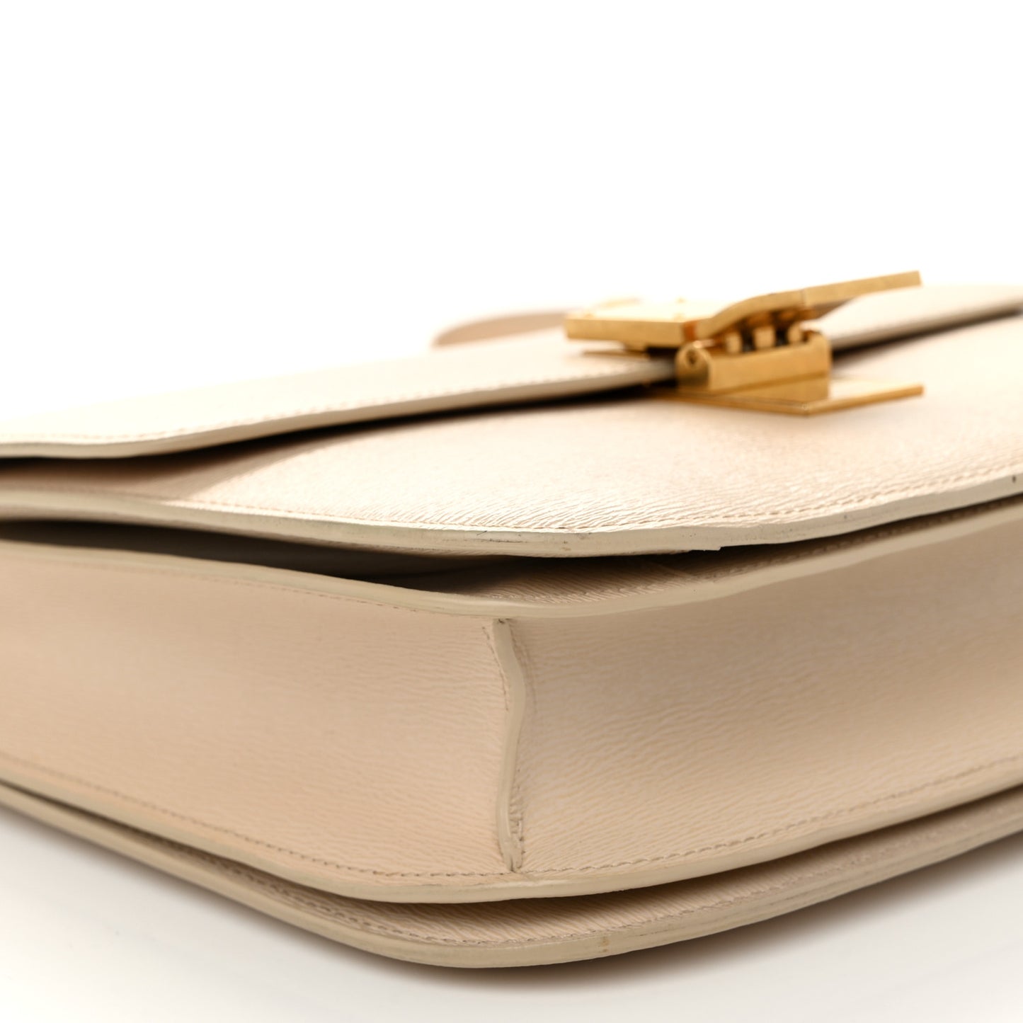 Liege Calfskin Medium Classic Box Flap Bag Powder