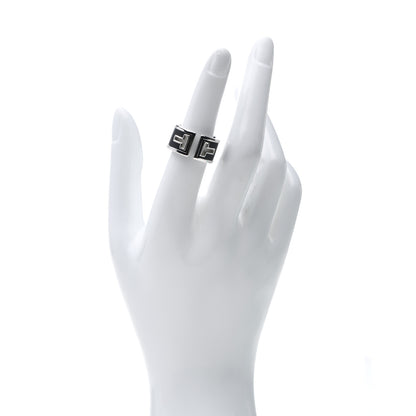 Tiffany Sterling Silver Black Ceramic T Cutout Ring 52 6 2 of 6