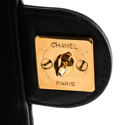 Chanel Lambskin Quilted Medium Single Flap Black 12 of 14