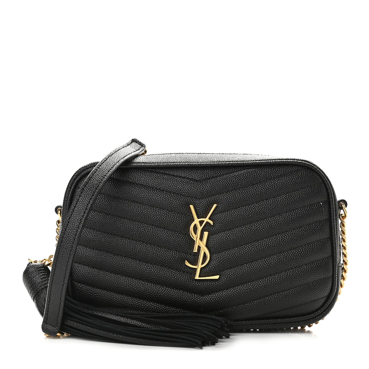 Grain De Poudre Matelasse Monogram Mini Lou Camera Bag Black