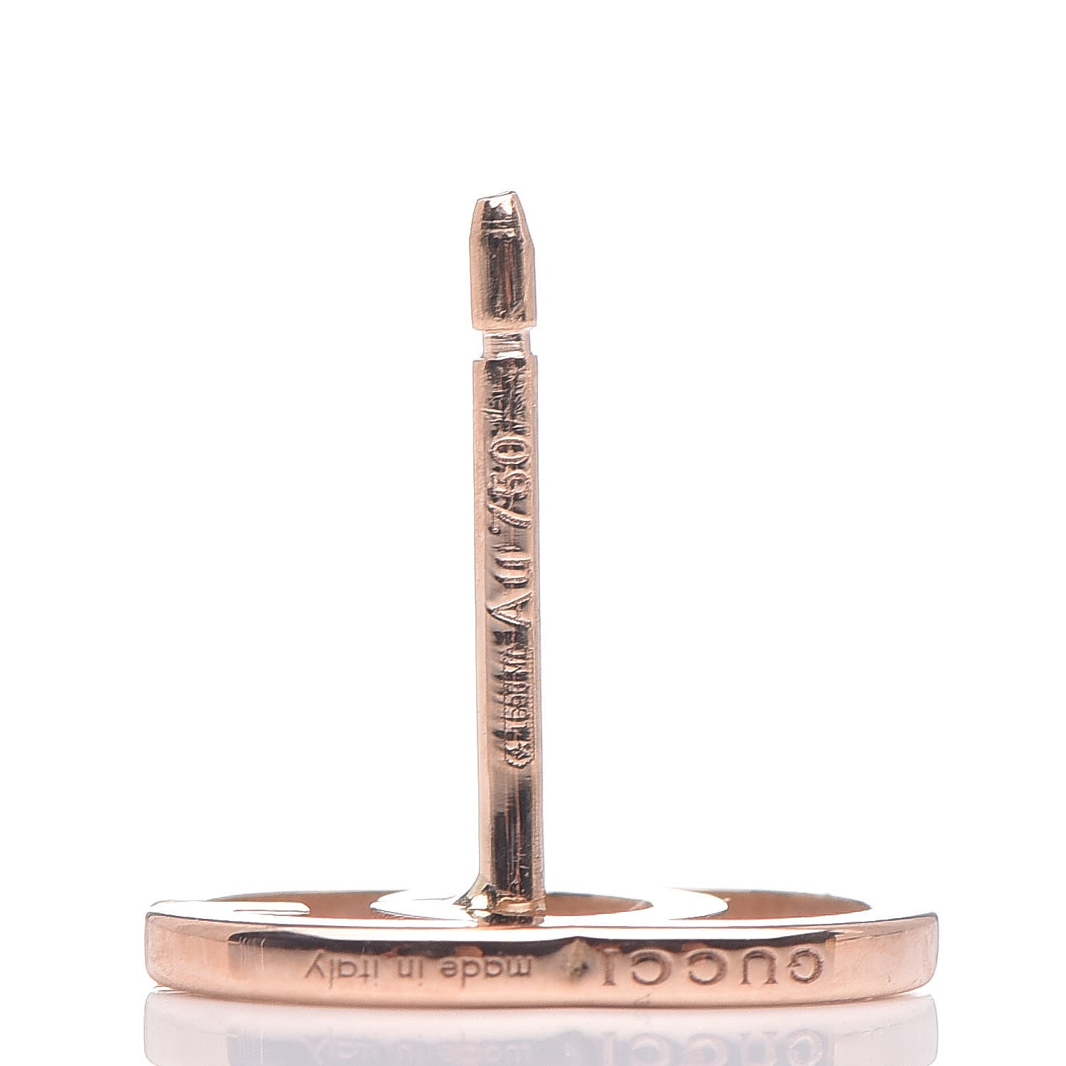 Gucci 18K Rose Gold GG Tissue Stud Earrings 5 of 6
