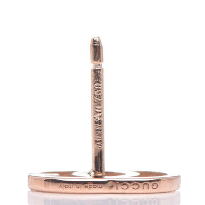 Gucci 18K Rose Gold GG Tissue Stud Earrings 5 of 6