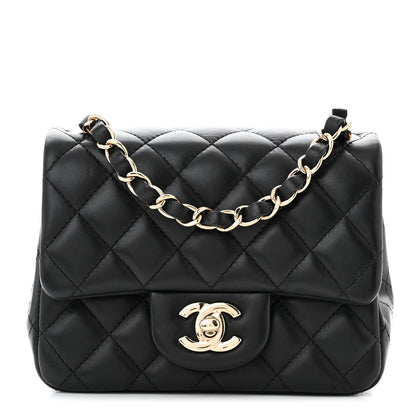 Chanel Lambskin Quilted Mini Square Flap Black 1 of 11