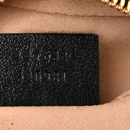 Gucci Monogram Matelasse Diagonal Small GG Marmont Chain Shoulder Bag Beige Black 7 of 10