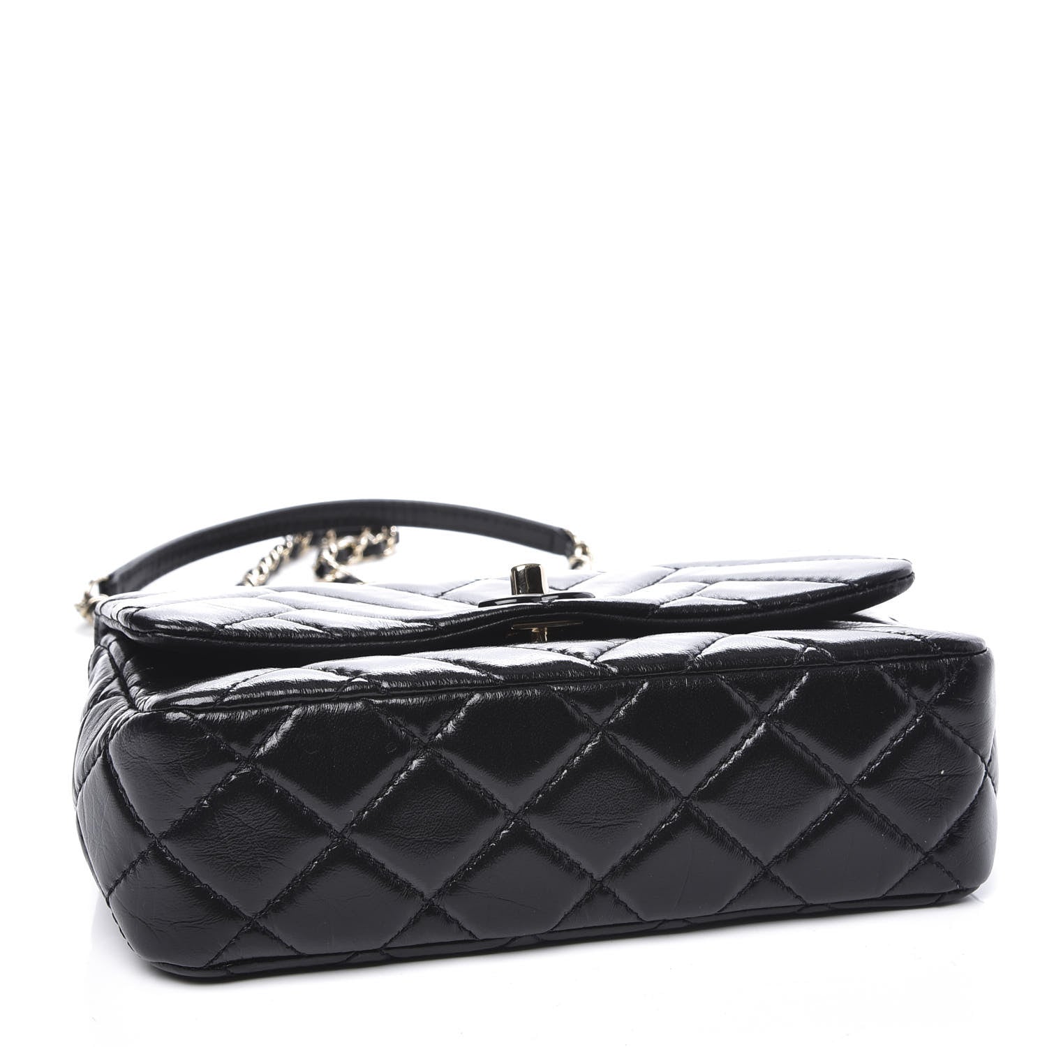 Chanel Shiny Lambskin Quilted Small Montcoco Flap Black 3 of 10