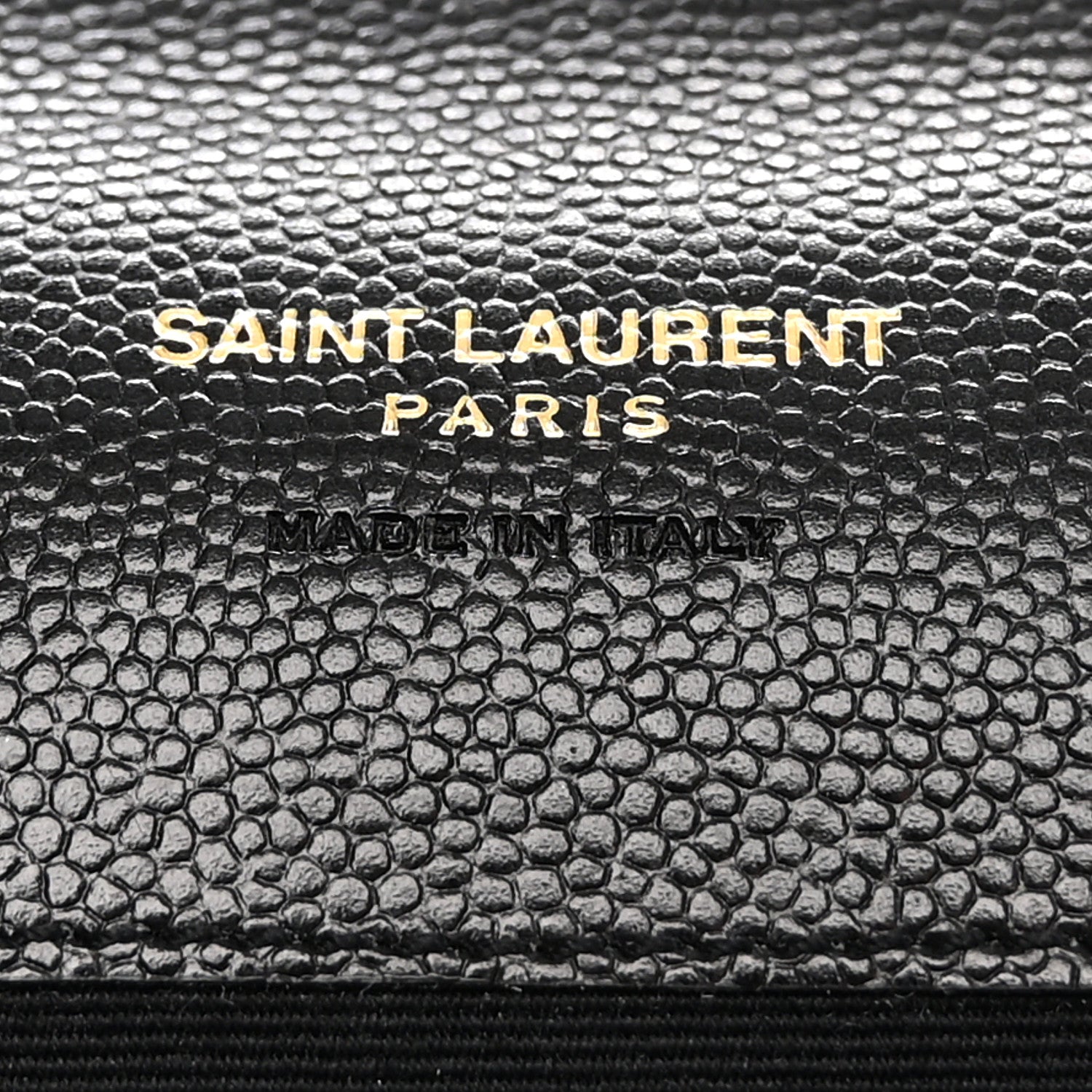 Saint Laurent Grain De Poudre Matelasse Chevron Monogram Envelope Clutch Black 8 of 12