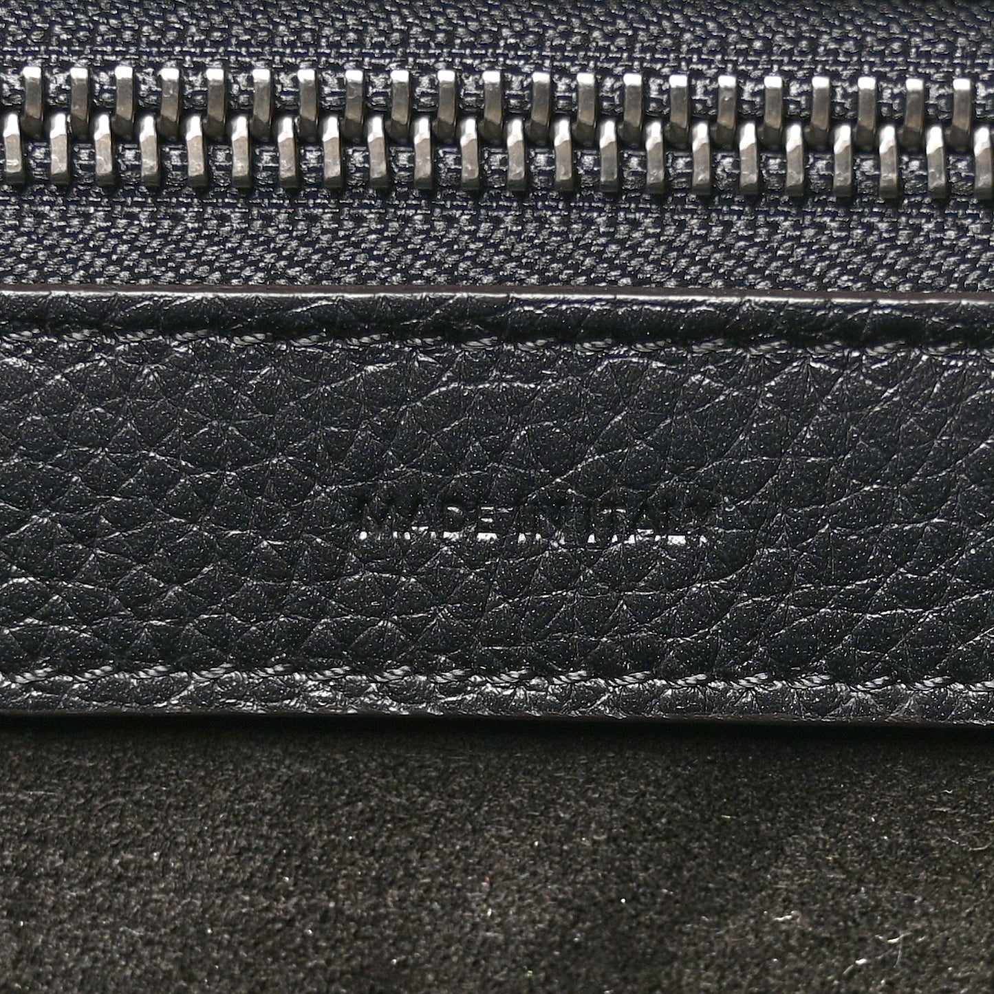 Drummed Calfskin Micro Luggage Black