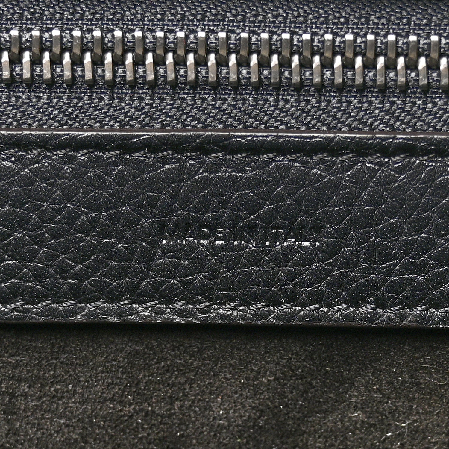 Celine Drummed Calfskin Micro Luggage Black 7 of 14