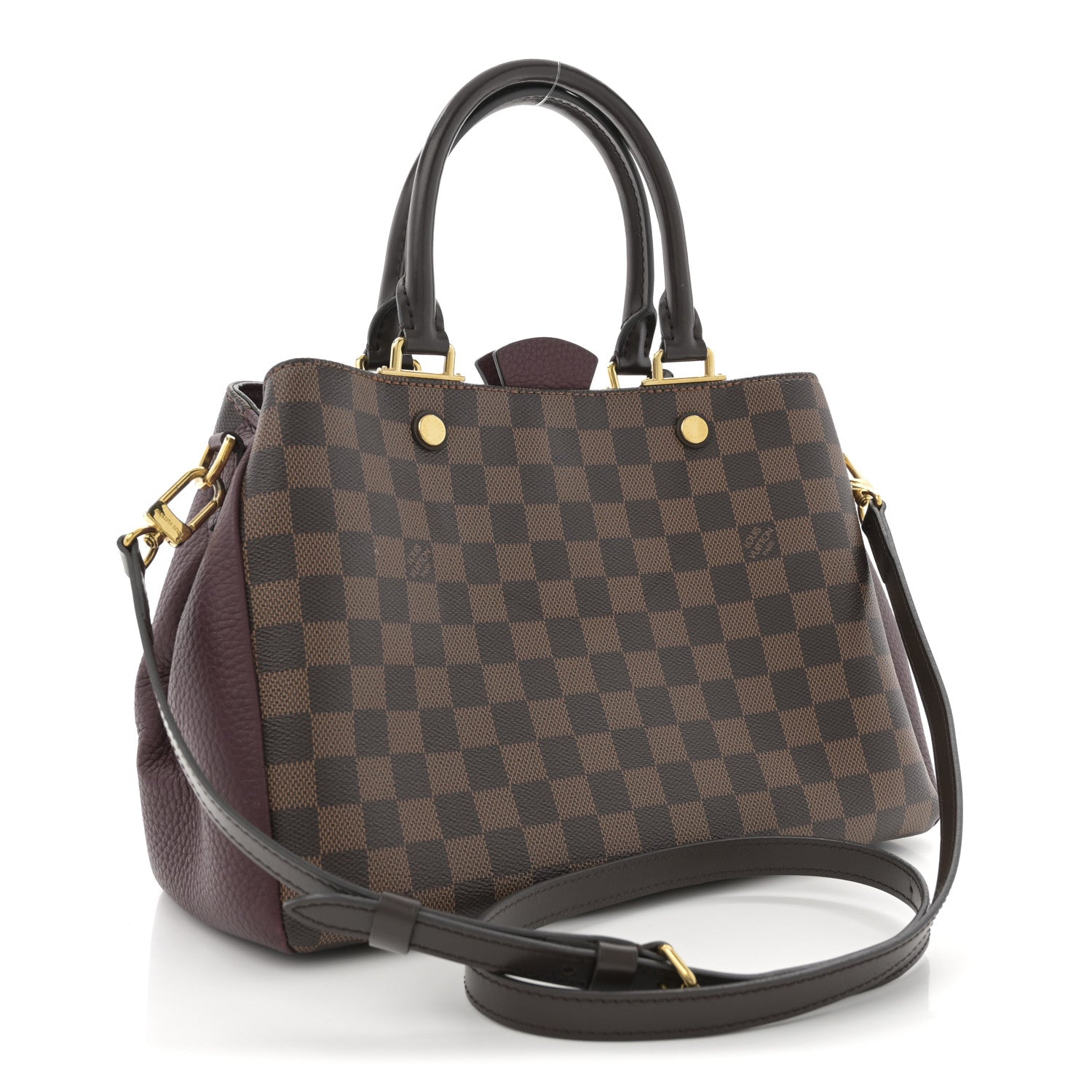 Louis Vuitton Damier Ebene Cuir Taurillon Brittany Bordeaux 3 of 11
