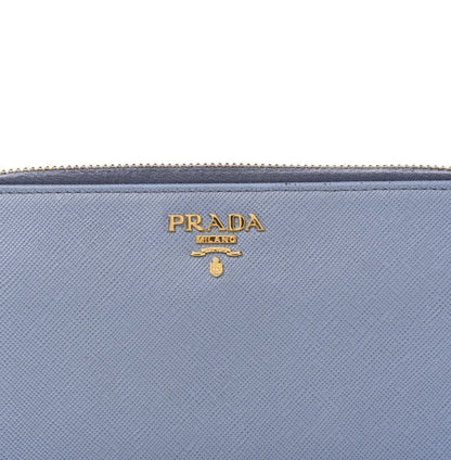 Prada Saffiano Metal Zip Around Wallet Astrale 9 of 9