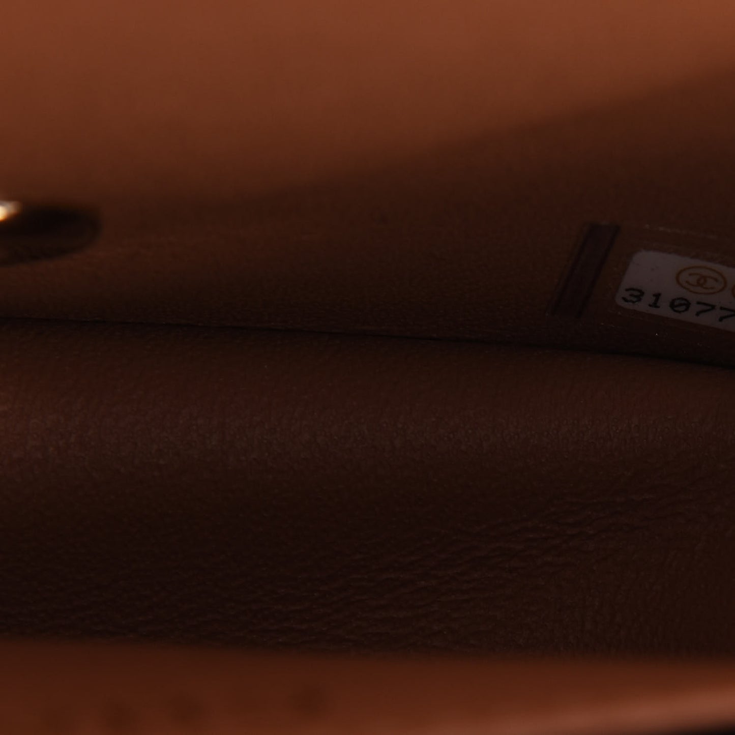 Lambskin Quilted Mini Square Flap Brown