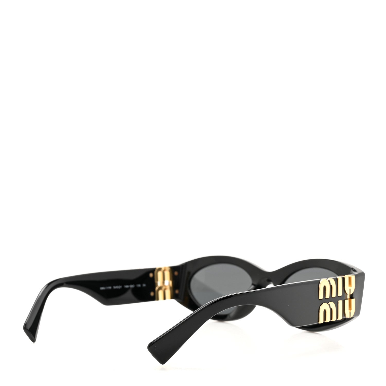 Miu Miu Acetate Oval Glimpse Sunglasses SMU11W Black 4 of 7