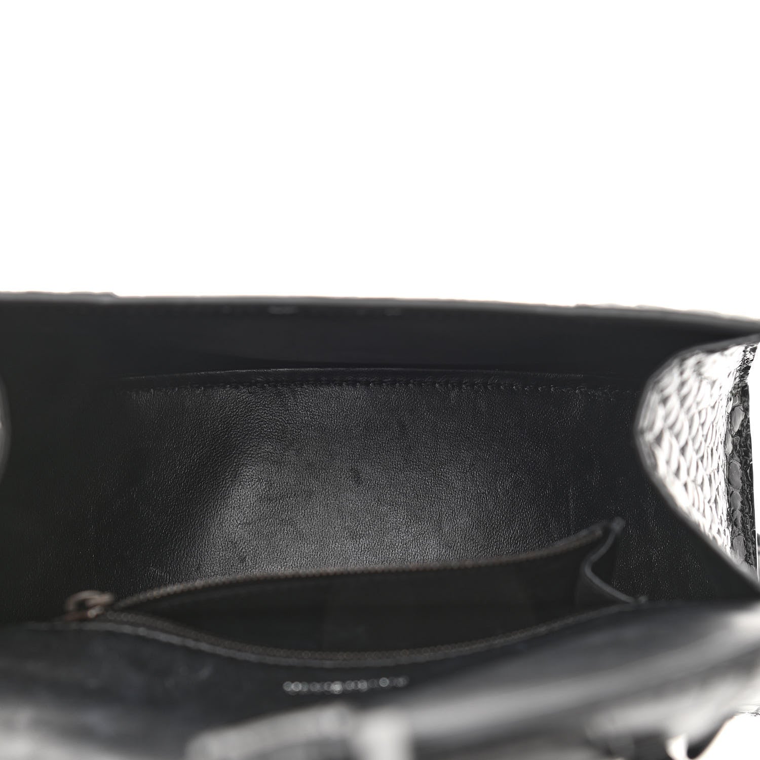 Balenciaga Shiny Calfskin Monochrome Crocodile Embossed Small Hourglass Top Handle Bag Black 5 of 10