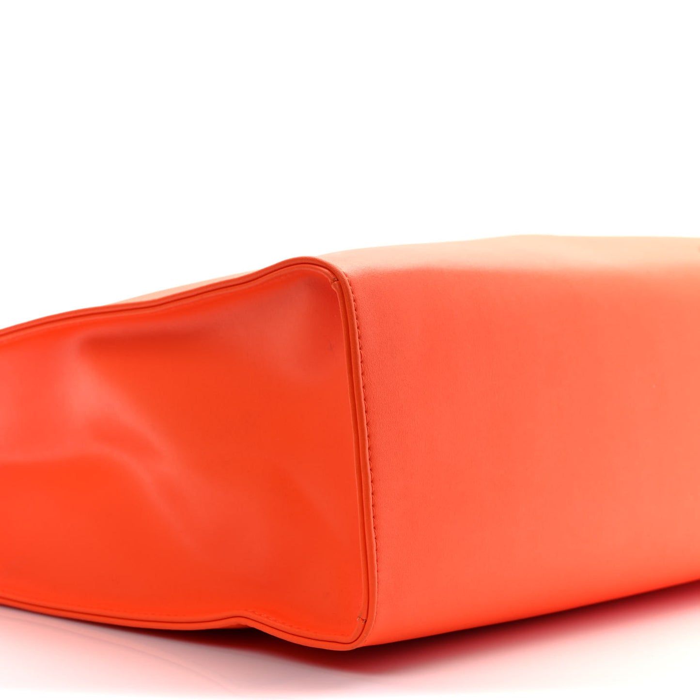 Vegan Leather Medium Shopping Bag Orange