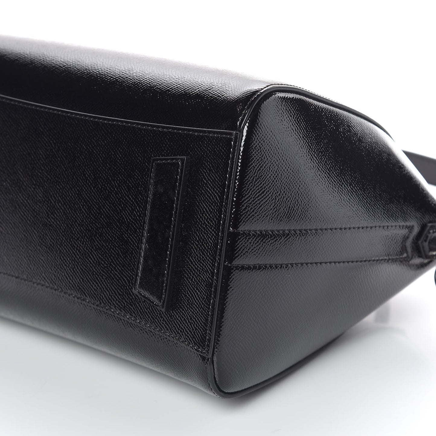 Textured Patent Calfskin Small Antigona Black