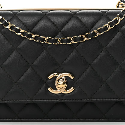 Chanel Lambskin Quilted Trendy CC Wallet On Chain WOC Black 9 of 16